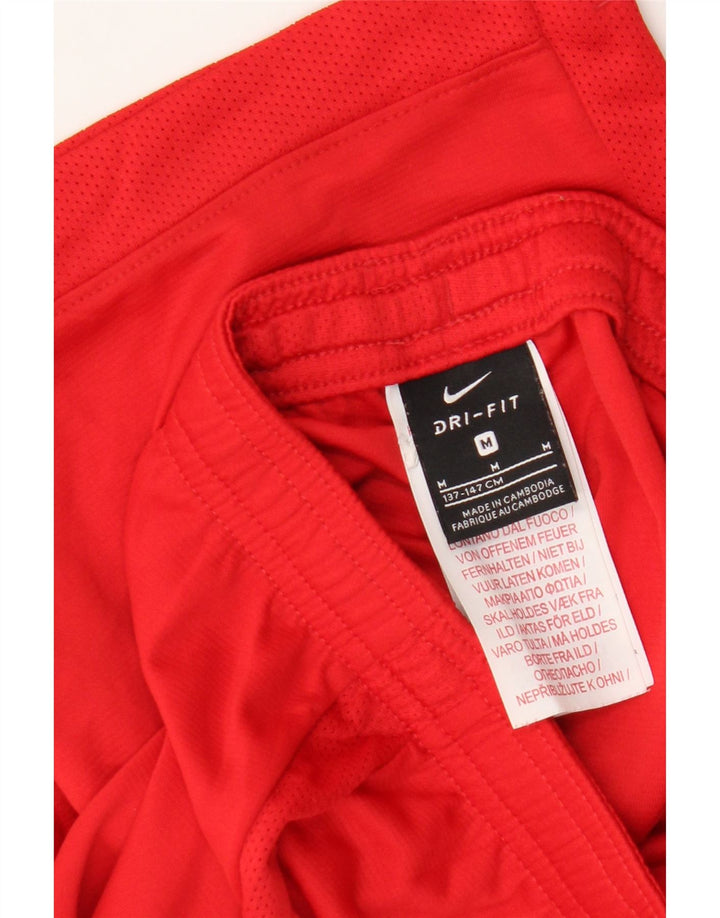 Nike Dri Fit Sportshorts für Jungen, 10–11 Jahre, mittelrotes Polyester