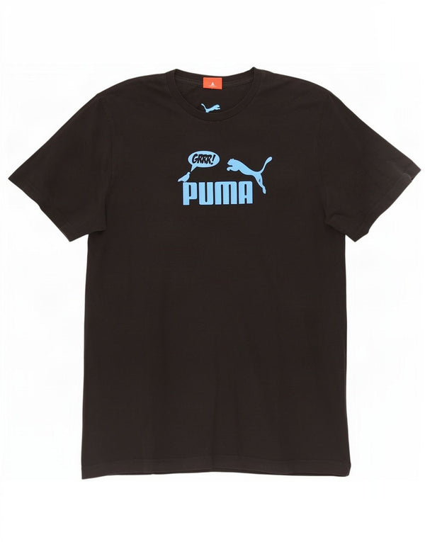 Puma Herren Grafik T-Shirt Top XL Schwarz