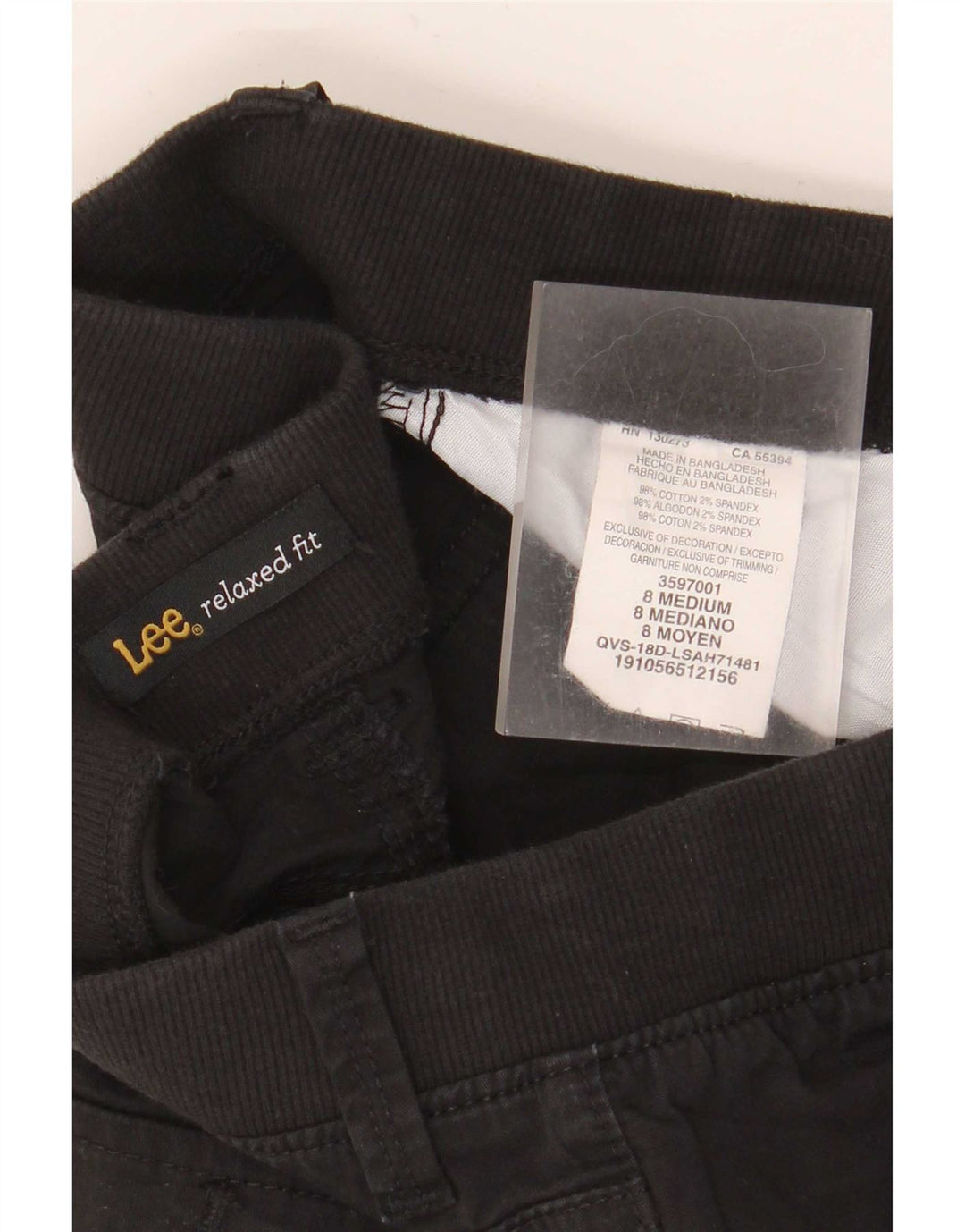 Lee Womens Relaxed Fit Cargo Shorts US 8 Medium W30 Schwarze Baumwolle