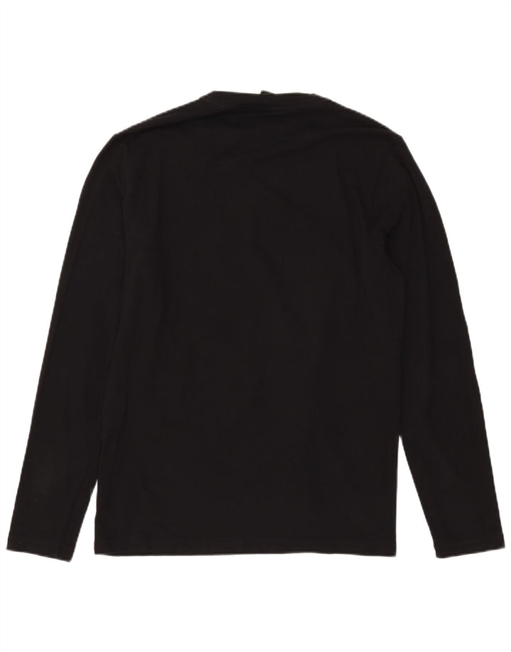 Hugo Boss Herren-Top, langärmelig, mittelschwarz, Baumwolle