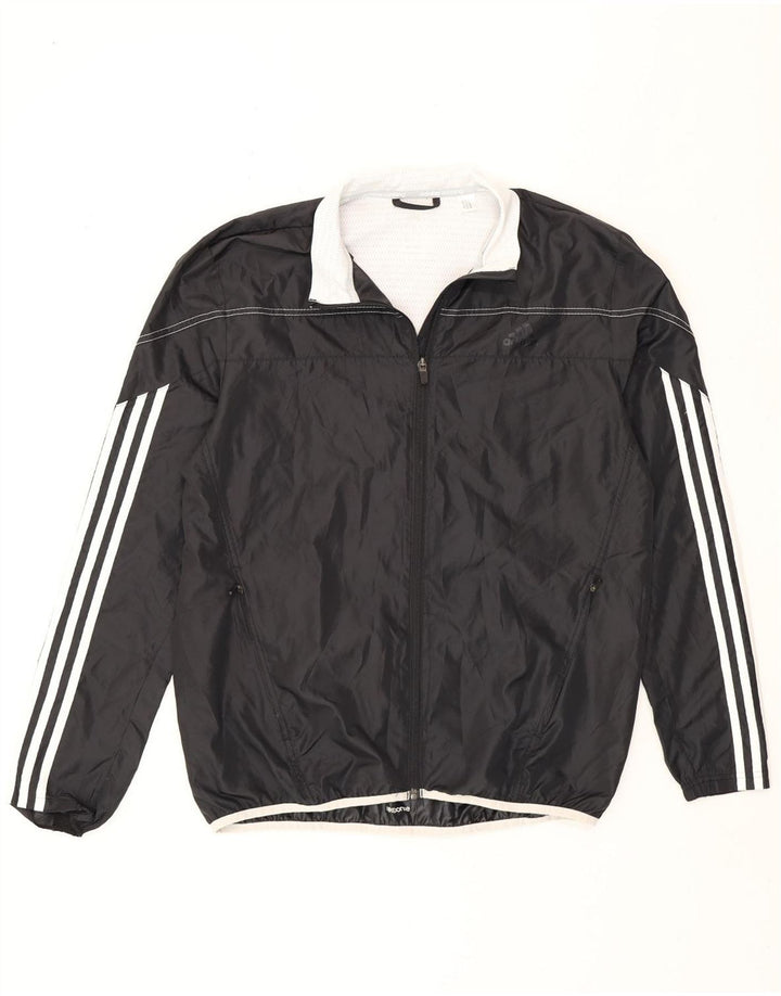 Adidas Herren-Trainingsanzug-Top-Jacke, Mittelschwarzes Colourblock-Polyester