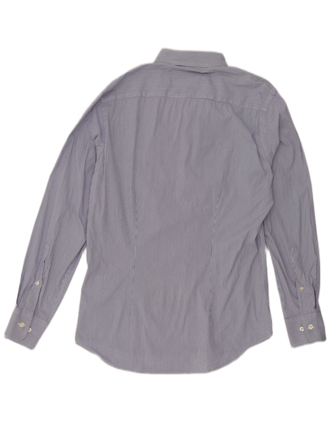 Fred Perry Herren-Slim-Fit-Hemd, mittelblau, gestreift, Baumwolle, klassisch