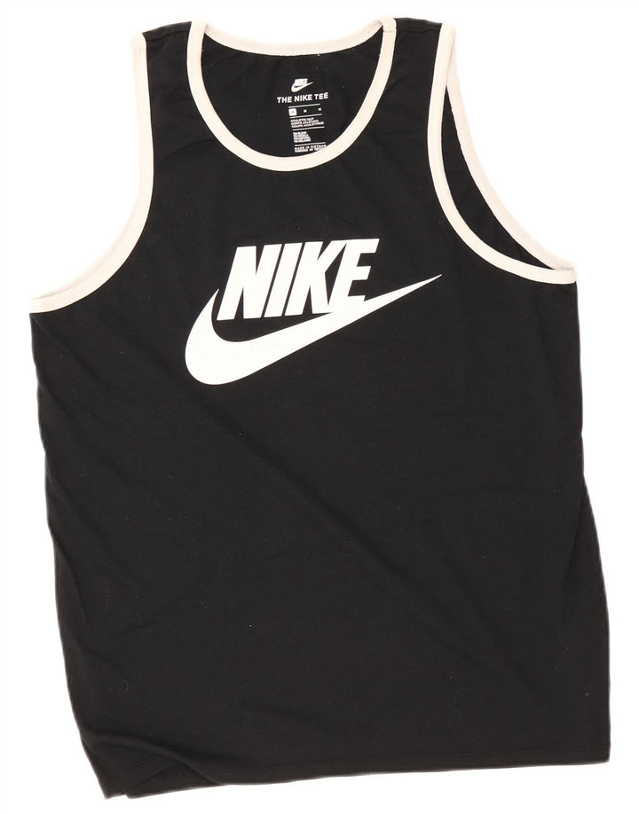 Nike Herren-Weste mit sportlichem Schnitt und Grafik, Mittelschwarzes Polyester