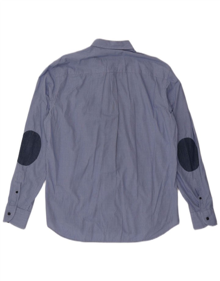 Harmont & Blaine Herren-Hemd, reguläre Passform, XL, blauer Hahnentrittmuster