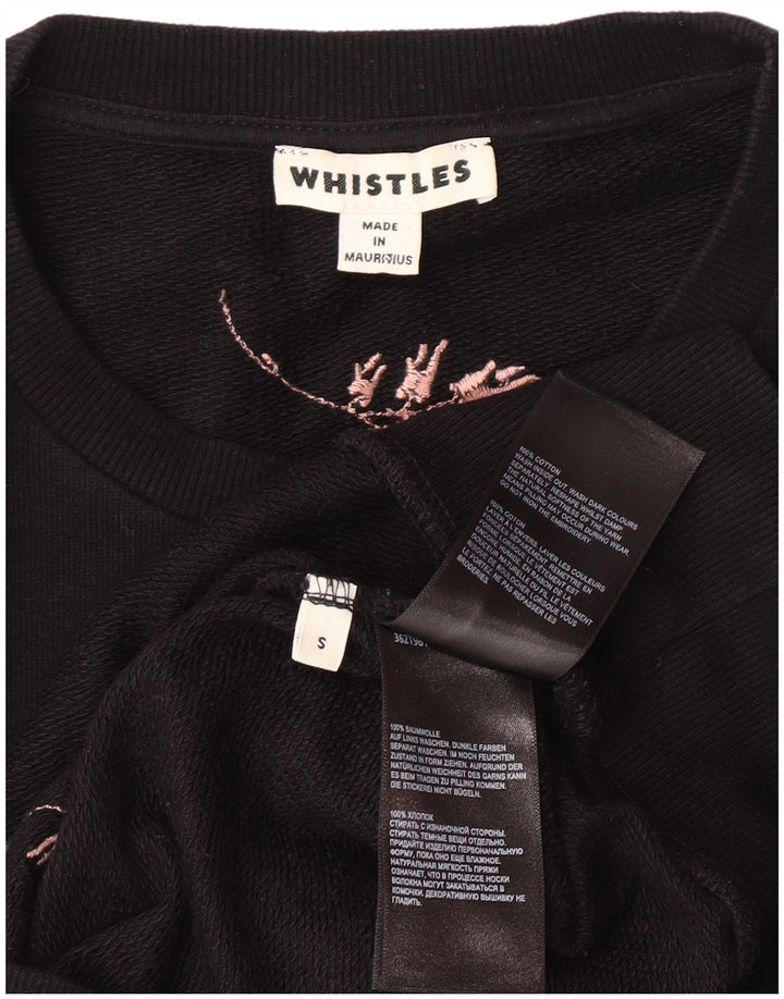 WHISTLES Sweatshirt-Pulloverkleid für Damen, Größe S, Größe S, Schwarz, Blumenmuster, Baumwolle