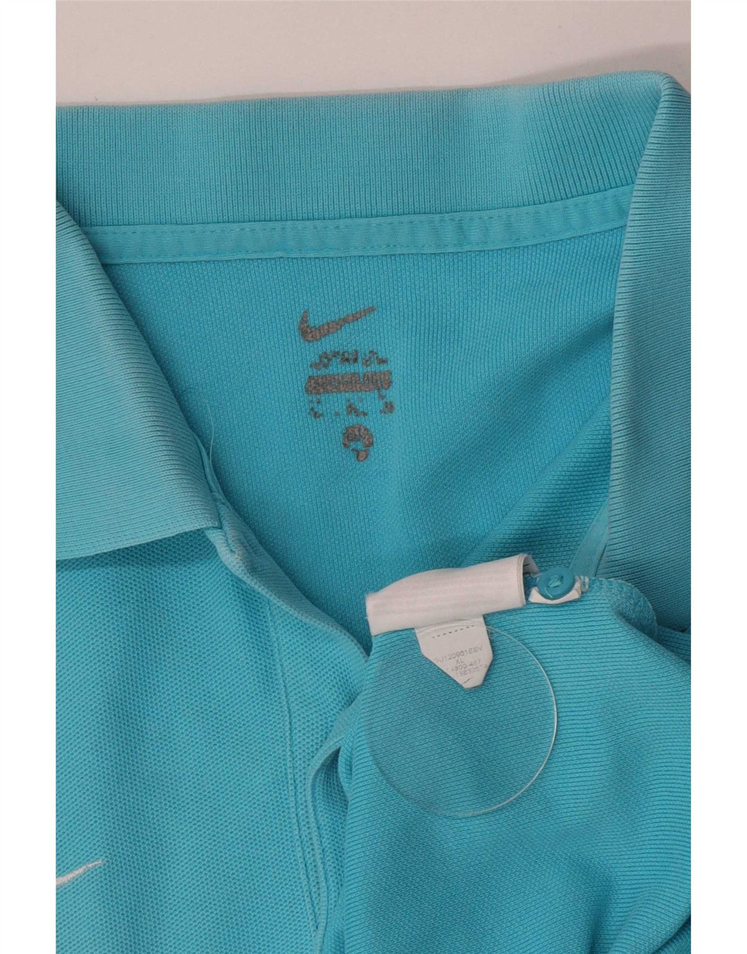 Nike Herren-Poloshirt XL, blaue Baumwolle