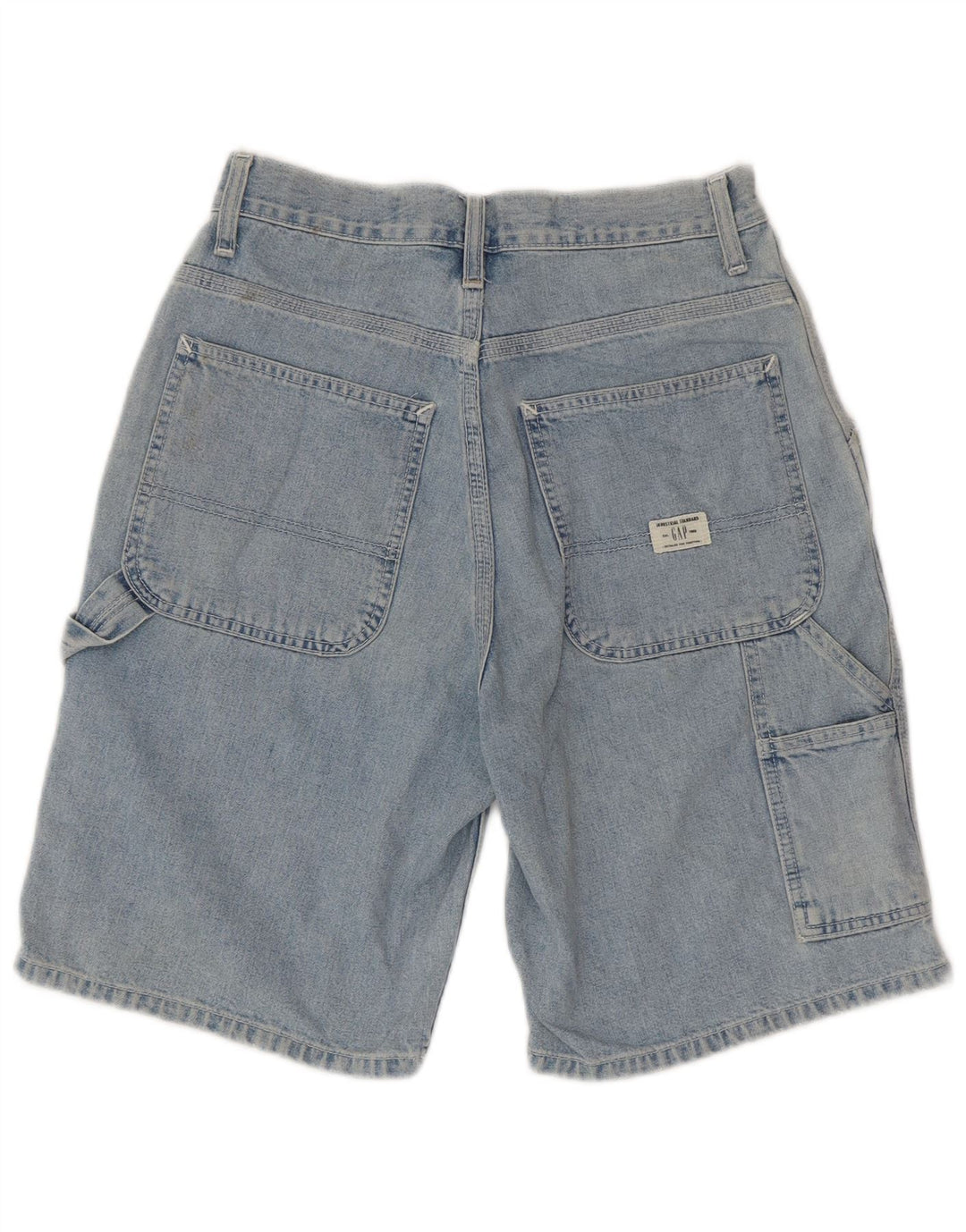 GAP Herren Carpenter Cargo Denim Shorts W28 Small Blau Baumwolle