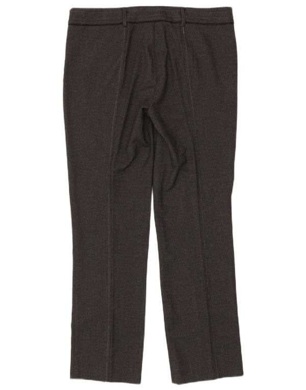 Biancoghiaccio Damen Anzughose IT 46 Large W32 L28 Grauer Nadelstreifen