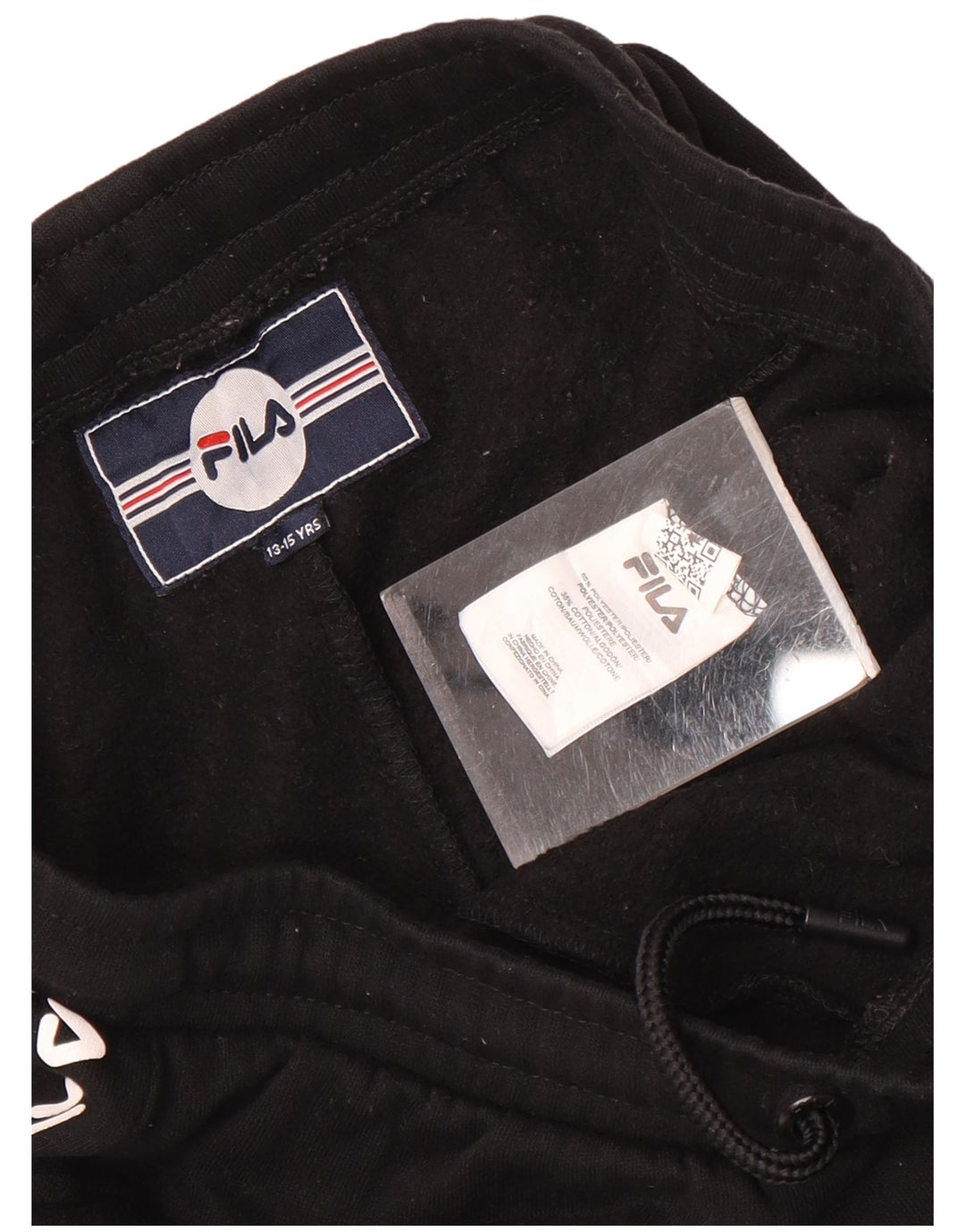 Fila Jungen Grafik-Trainingshose, Jogginghose, 13–14 Jahre, schwarzes Polyester