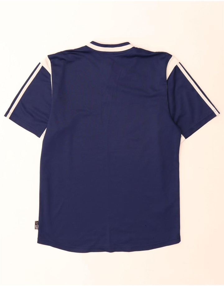 Adidas Herren Climalite T-Shirt Top Small Marineblau Colourblock Polyester