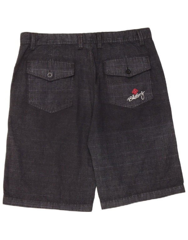 Billabong Herren Chinoshorts W40 XL Schwarz karierte Baumwolle