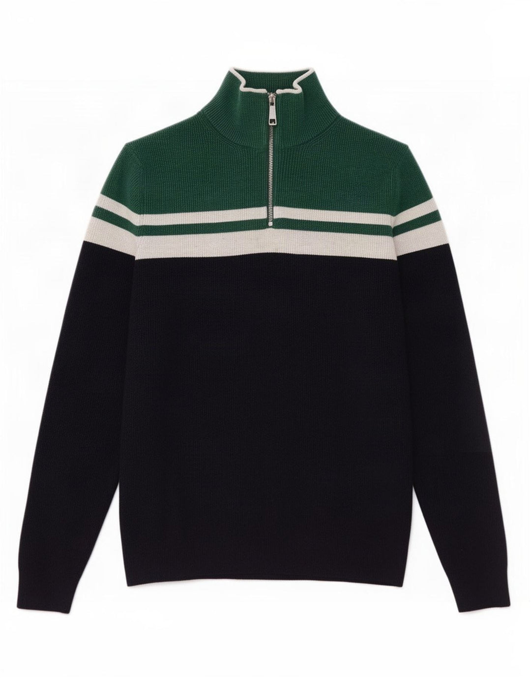 Marks & Spencer Herren-Pullover mit Reißverschluss am Hals, Größe S, Marineblau, Farbblock