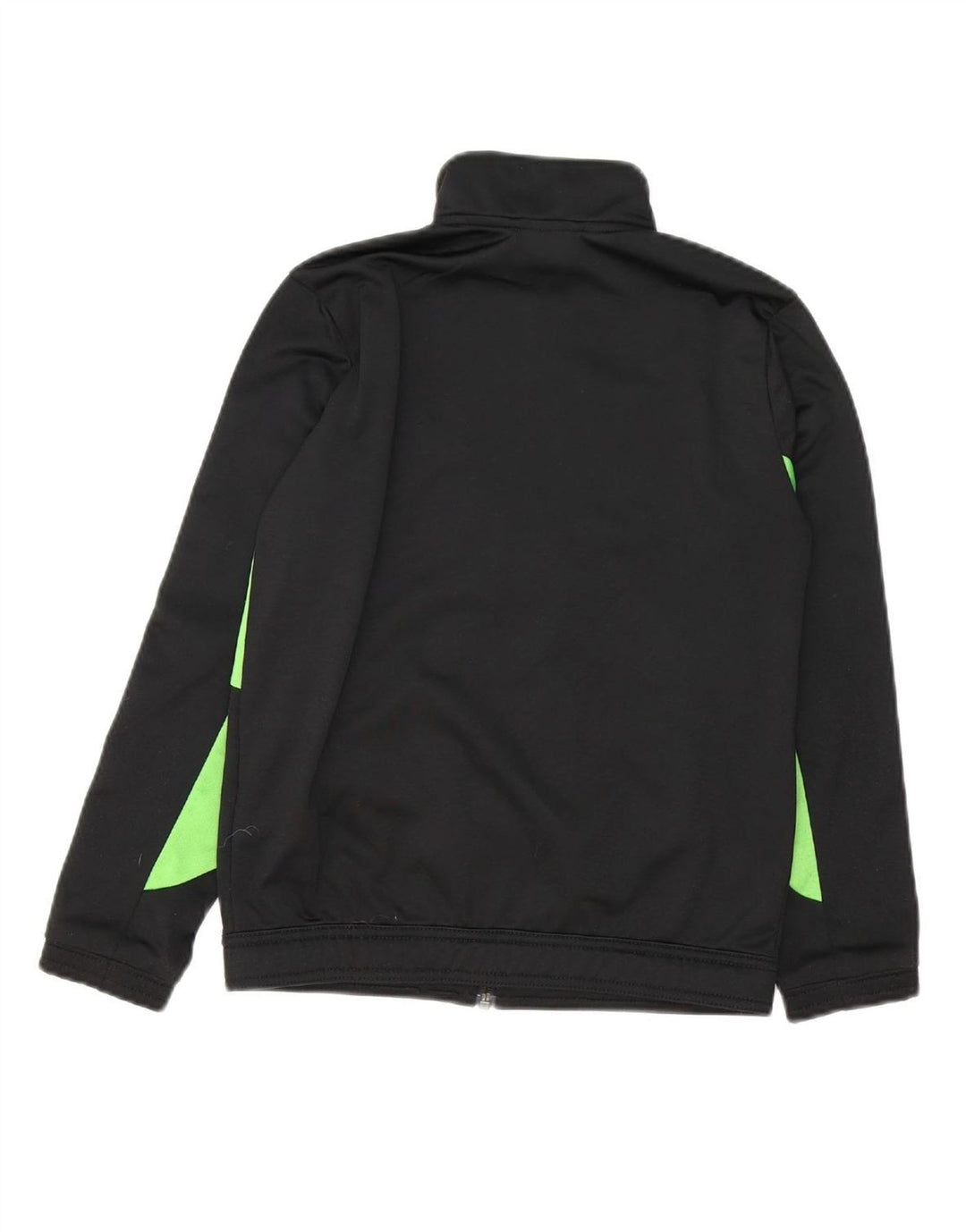 ADIDAS Boys Tracksuit Top Jacket 9-10 Years Black Colourblock Polyester