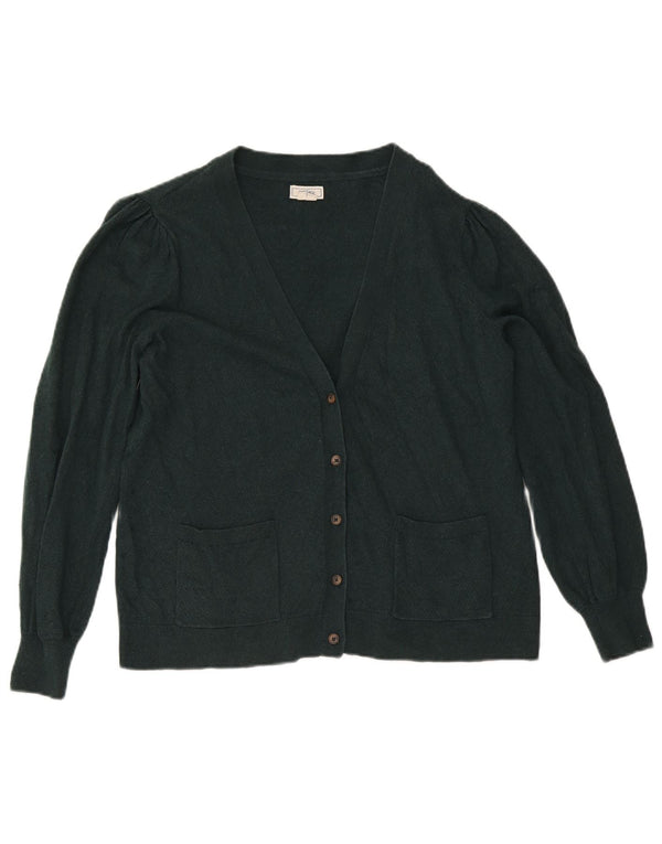 Fat Face Damen-Cardigan-Pullover UK 18 XL Grüne Baumwolle