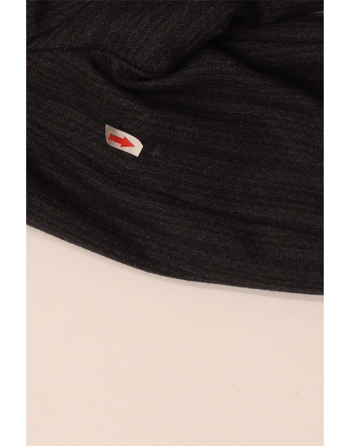 Vintage Herren 2-Knopf-Blazerjacke UK 44 2XL Grau gestreiftes Terylen