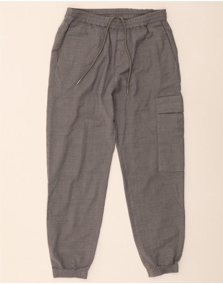 Cos Herren-Jogger-Cargohose, Größe S, W29, L27, graue Wolle