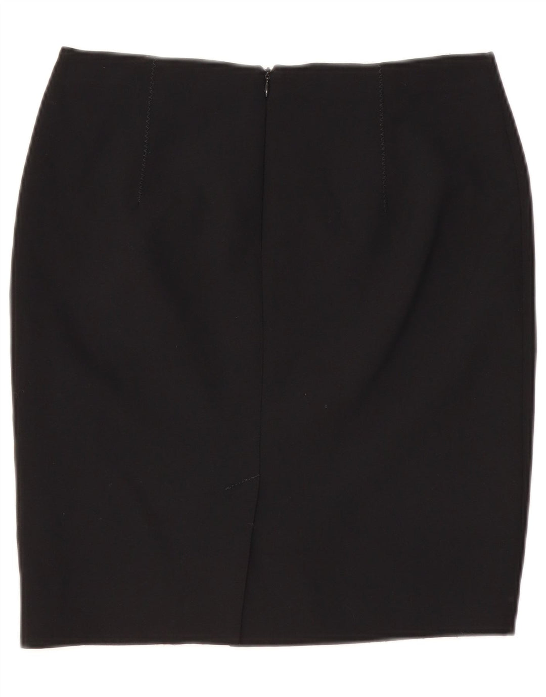 VINTAGE Damen Bleistiftrock UK 10 Small W29 Schwarz Polyester