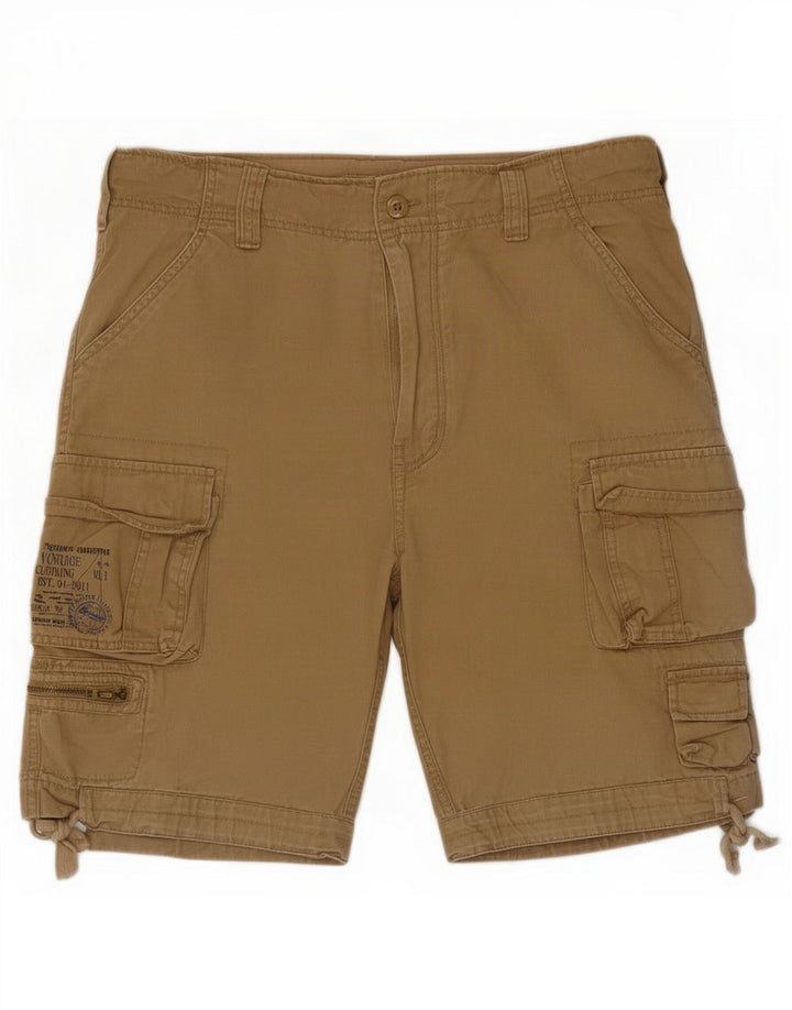 Brandit Herren Cargo-Shorts, Größe L, W34, Beige, Baumwolle