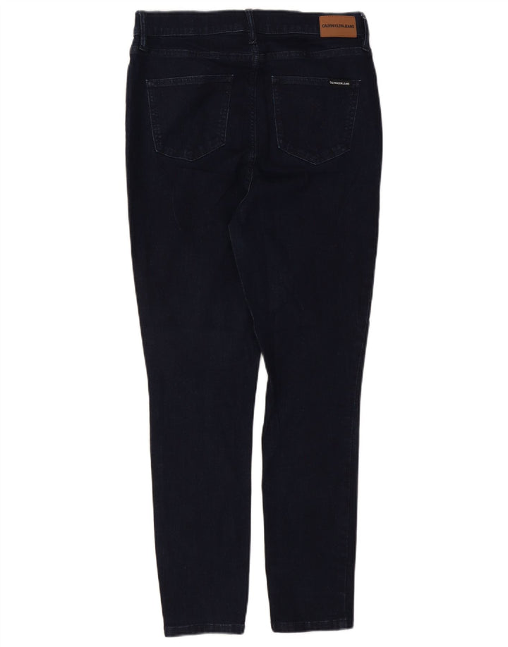CALVIN KLEIN Damen Skinny Jeans mit hoher Taille US 12 Large W31 L26 Marineblau