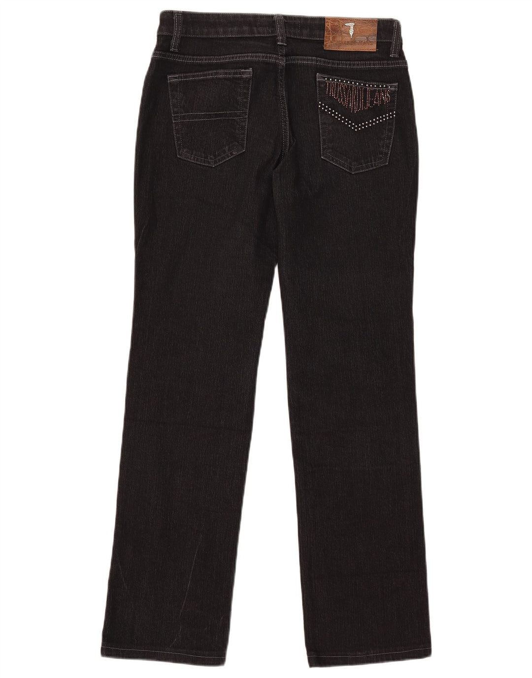 Trussardi Damen Straight Jeans W28 L29 Schwarze Baumwolle