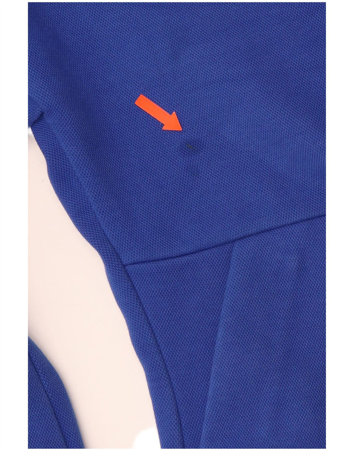 ADIDAS Damen Graphic Zip Hoodie Pullover UK 12/14 Mittelblaue Baumwolle