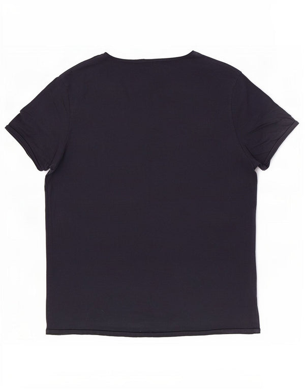 Scotch & Soda Herren T-Shirt Top Large Marineblau Baumwolle