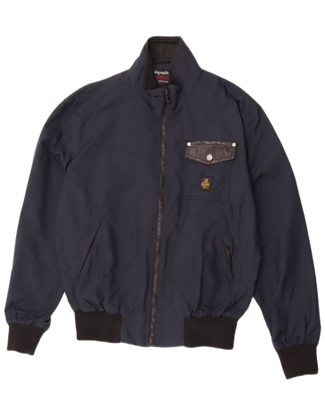 Refrigiwear Herren-Regenjacke IT 48 Medium Navy Blue Colourblock Nylon