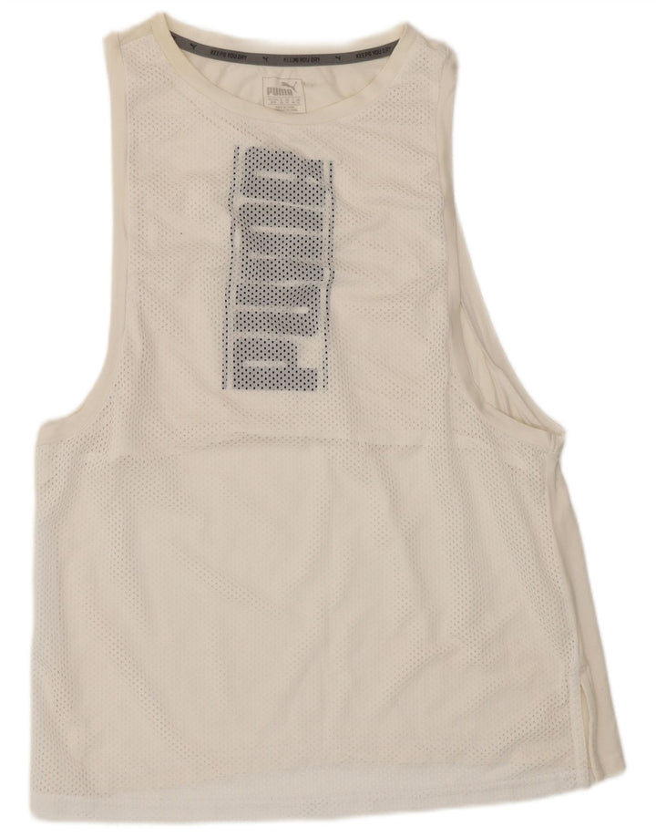 Puma Damen Graphic Vest Top UK 12 Medium Weiß