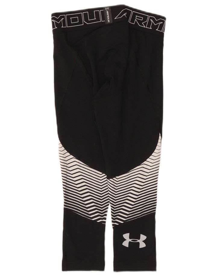 Under Armour Damen Capri-Leggings UK 10 Small Schwarz Geometrisch