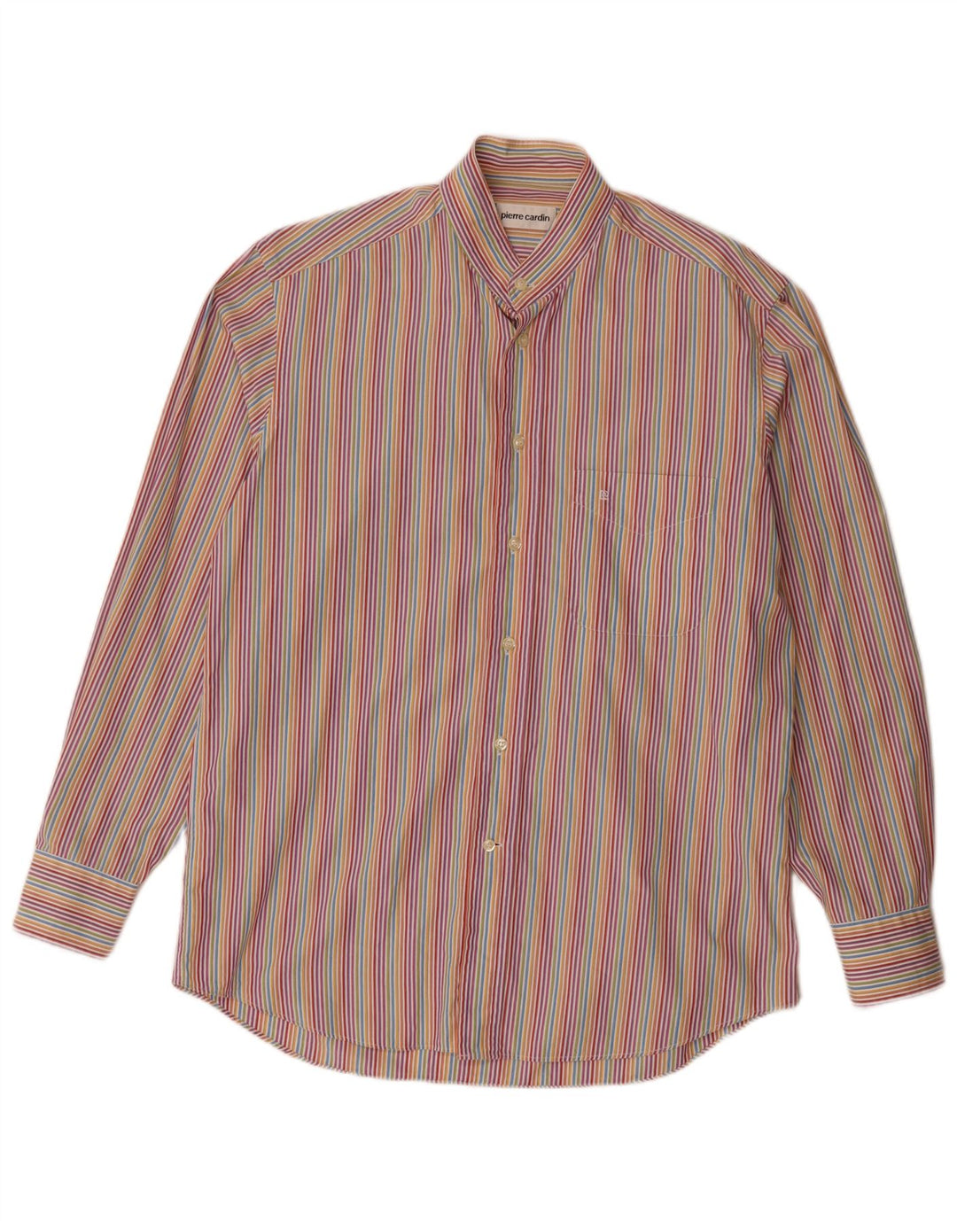 Pierre Cardin Herrenhemd Größe 151/2 39 Medium Mehrfarbiger Nadelstreifen