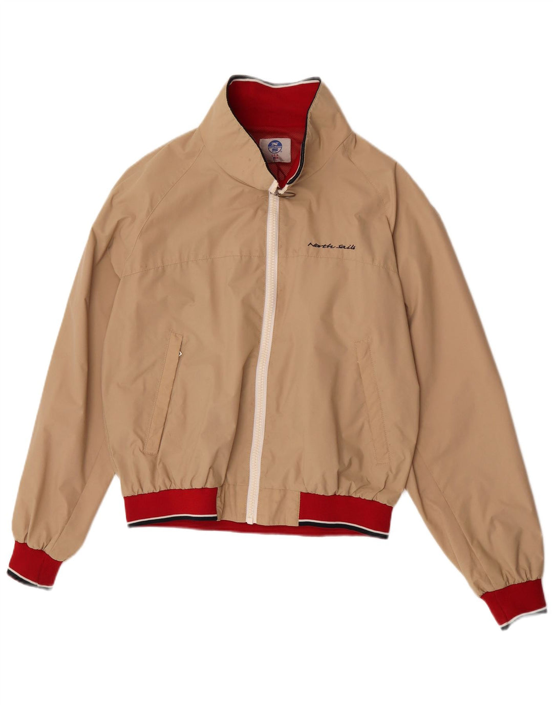 North Sails Herren Bomberjacke UK 38 Medium Beige Colourblock Polyamid
