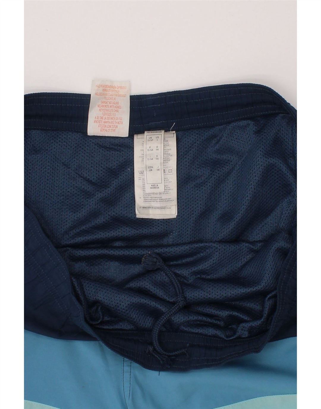 Adidas Badeshorts für Jungen, 13–14 Jahre, marineblaues Farbblock-Polyester