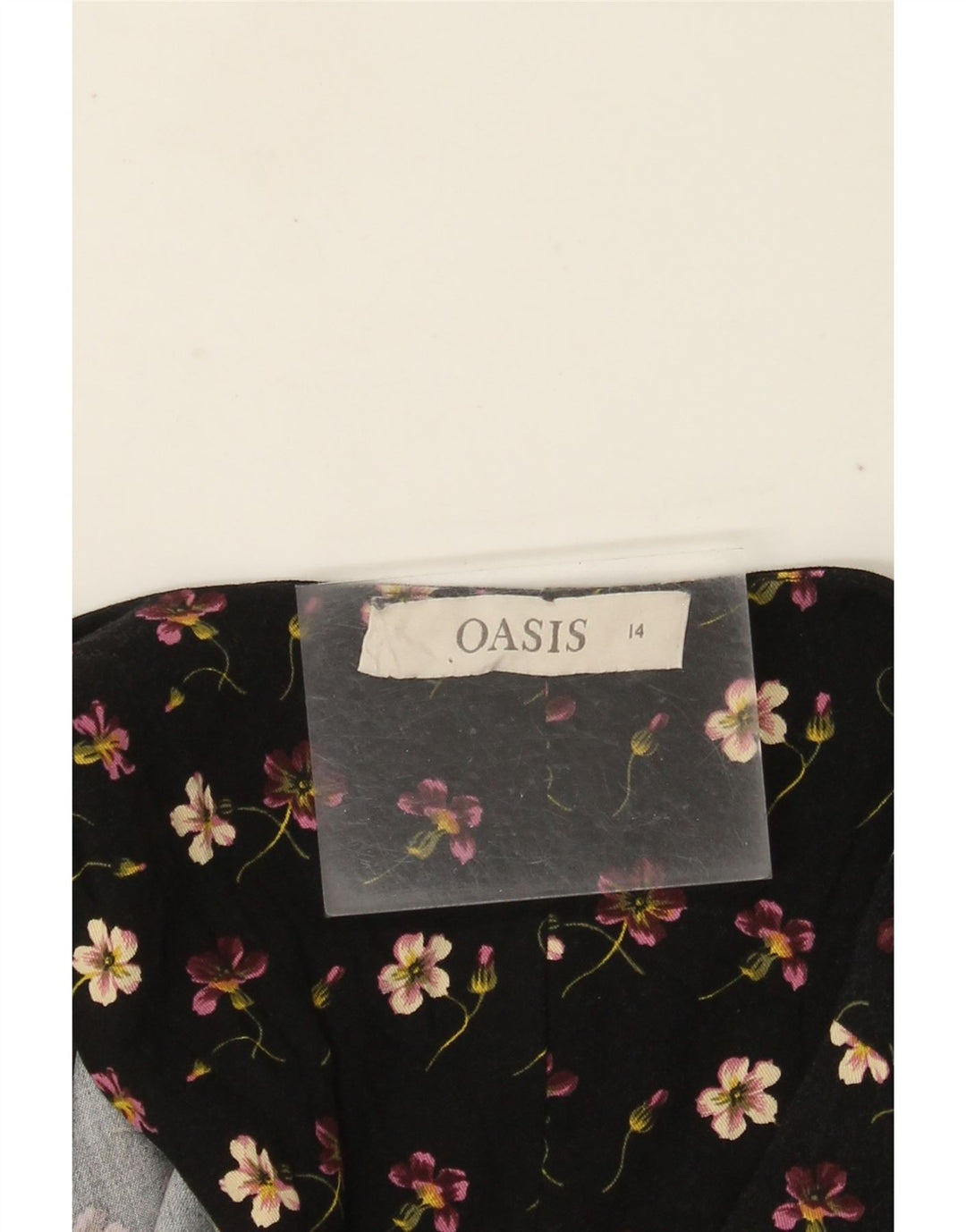 Oasis Kurzarm-Overall für Damen, UK 14, Mittelschwarz, geblümt