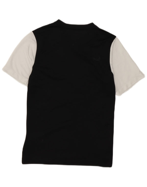 Nike Dri Fit T-Shirt für Mädchen, 12–13 Jahre, Größe L, Schwarz, Farbblock