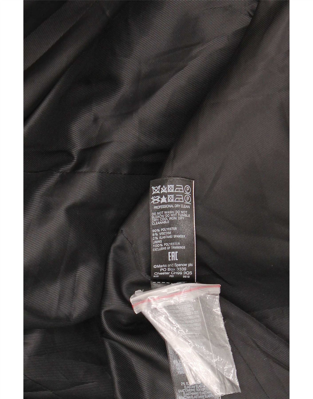Marks & Spencer Damenmantel UK 14 Large Schwarz Polyester