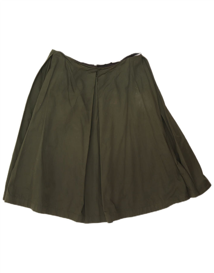 Max Mara Damen Faltenrock W30 Mittelgrün