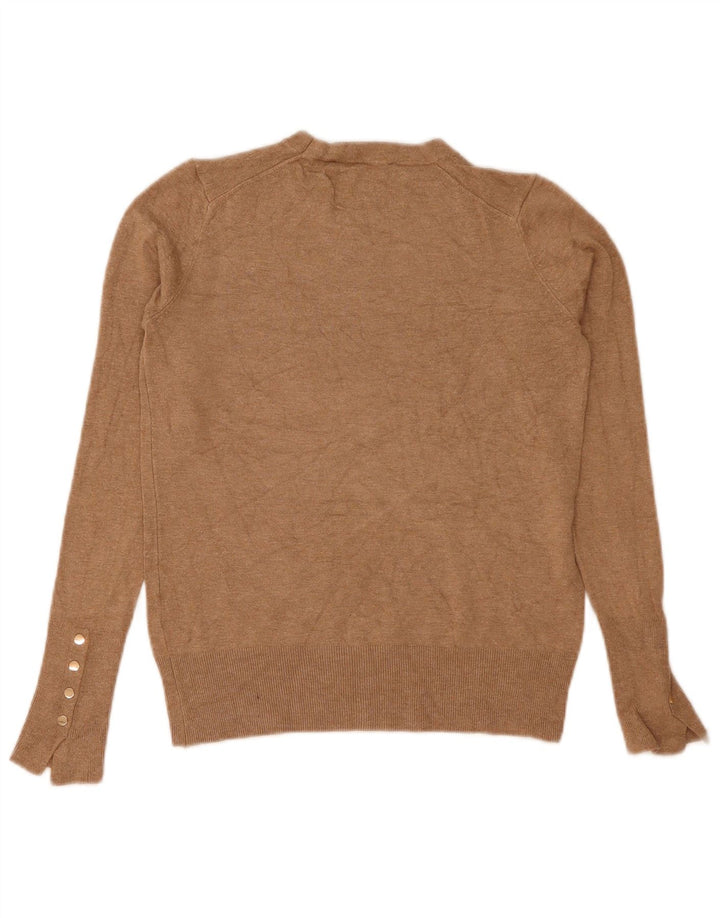 Zara Damen-Pullover mit Rundhalsausschnitt, Gr. 12, Mittelbeige