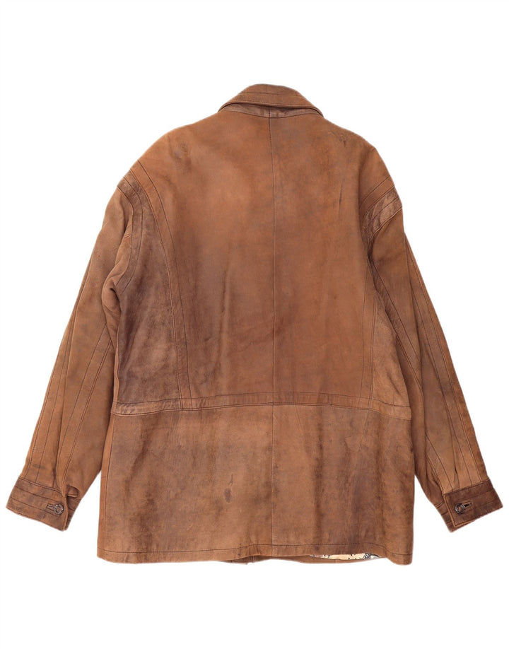 PIERCE ARROW Herren Ledermantel EU 54 2XL Braun