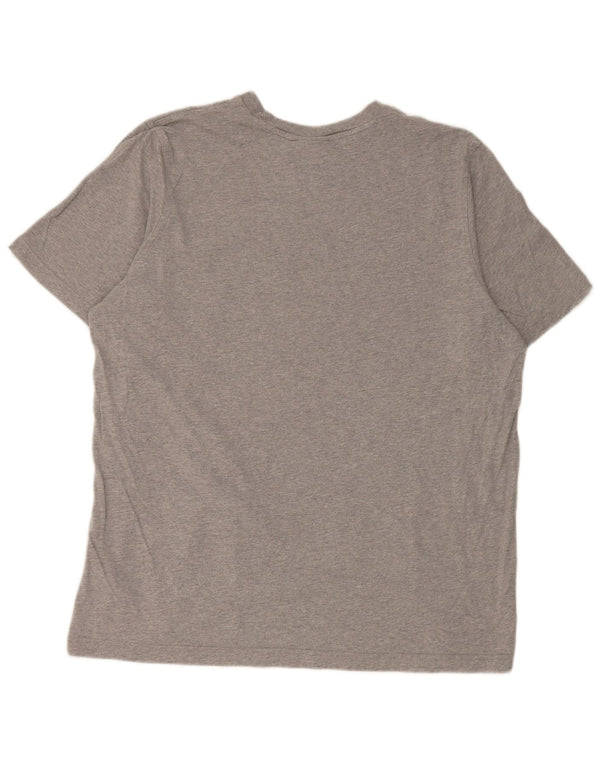 Adidas Herren Grafik T-Shirt Top XL Grau gefleckte Baumwolle