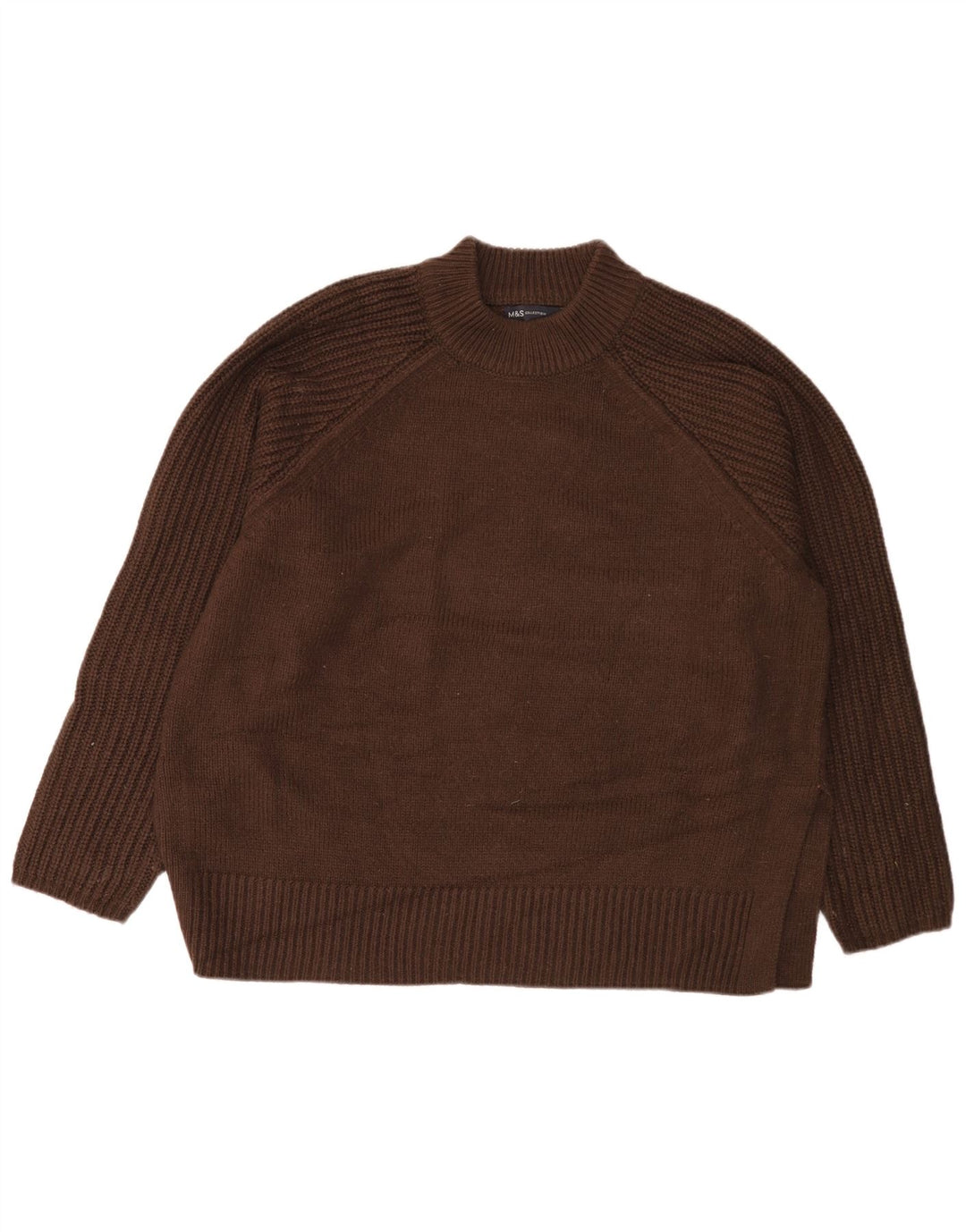 Marks & Spencer Rollkragenpullover für Damen, Gr. 40, Größe L, Braun, Acryl