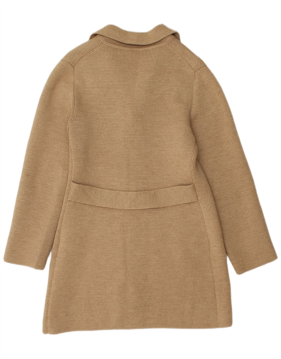 Vintage Damen Strickmantel UK 12 Medium Beige