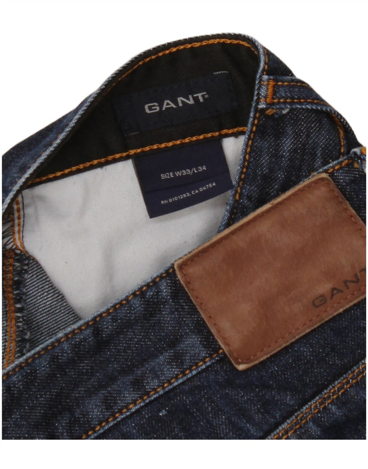 GANT Herren Straight Jeans W33 L34 Marineblau