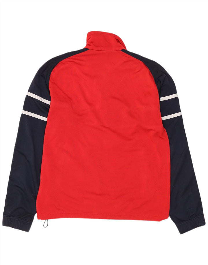 DIADORA Herren-Trainingsanzug-Top-Jacke, UK 36, klein, rotes Farbblock-Polyester