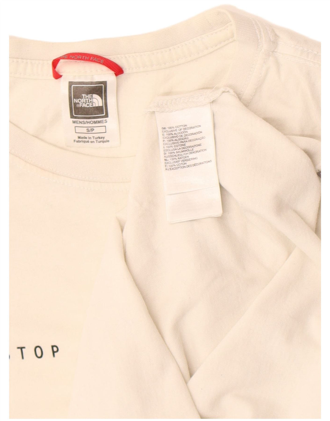 The North Face Herren-T-Shirt mit Grafik, Größe S, weiße Baumwolle
