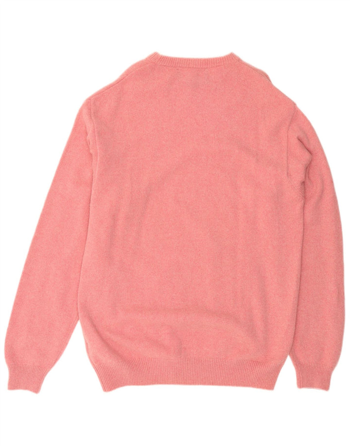 MARLBORO CLASSICS Herren-Pullover mit Rundhalsausschnitt, XL, rosa Wolle