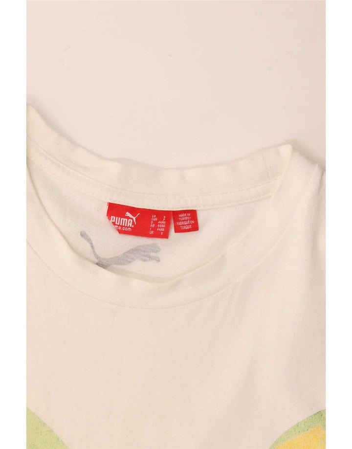 Puma Herren T-Shirt mit Grafik, Größe S, Weiß