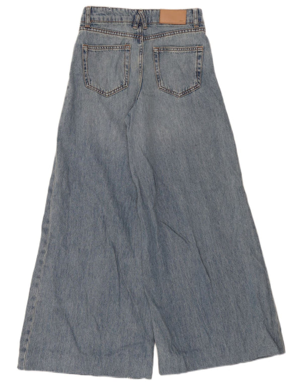 Zara Damen-Jeans mit weitem Bein, EU 32, 2XS, W22, L29, Blau