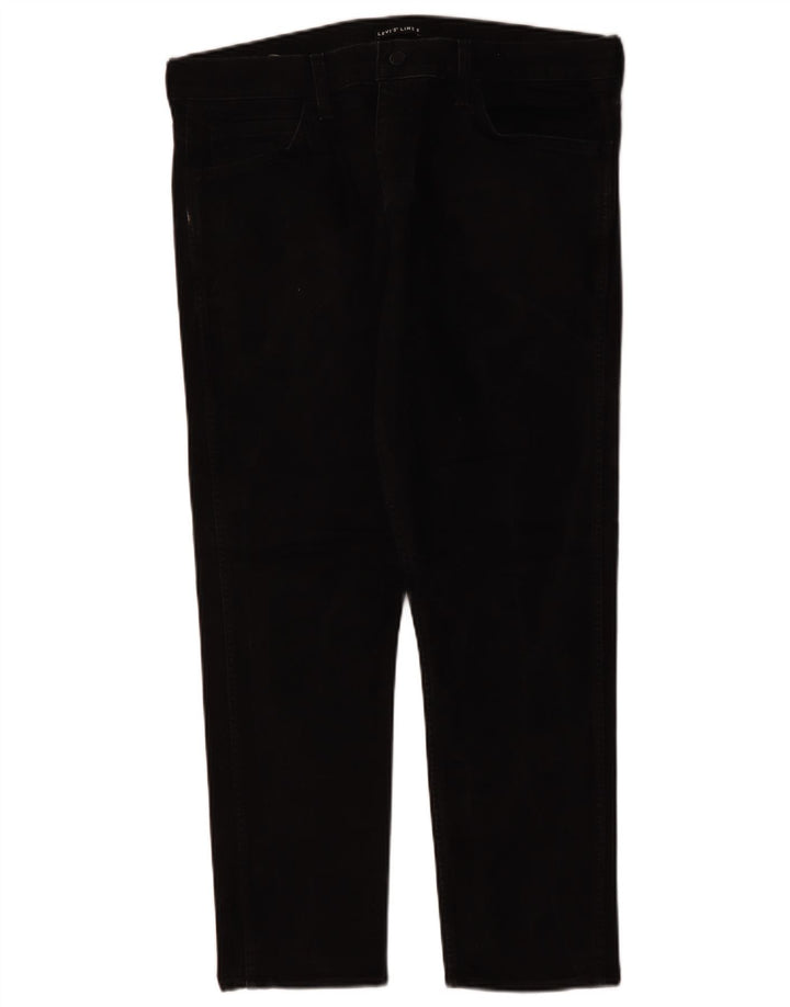 LEVI'S Herren Straight Jeans W36 L27 Schwarze Baumwolle