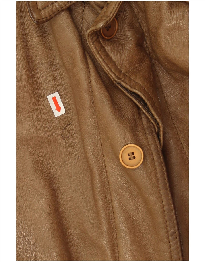 Vintage Herren Lederjacke IT 56 3XL Braun