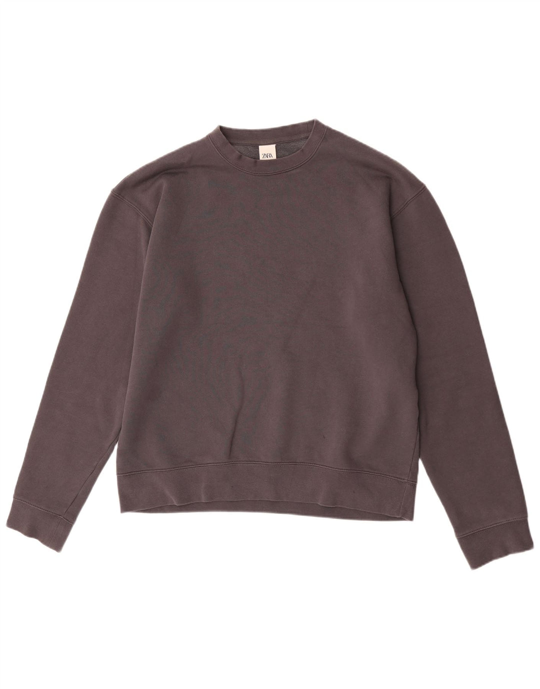 Zara Herren-Sweatshirt-Pullover, große graue Baumwolle